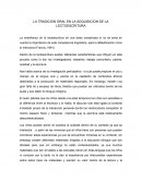 LA TRADICION ORAL EN LA ADQUISICION DE LA LECTOESCRITURA