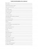 EJERCICIOS METAMODELO DEL LENGUAJE s/r