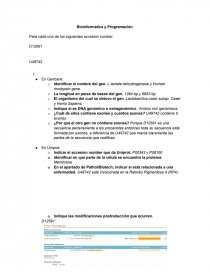 Bioinformática y Programación. Página 1