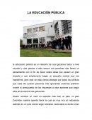 LA EDUCACIÓN PÚBLICA