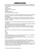 CONDICIONES DE TRABAJO