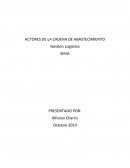 Actores de la cadena de abastecimiento. Gestión Logística