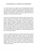 La supervivencia, el origen de los problemas. Ensayo sobre la ceguera