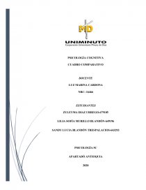 PSICOLOGÍA COGNITIVA CUADRO COMPARATIVO. Página 1