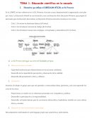 TEMA 1: Educación científica en la escuela