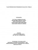 TALLER PRIORIZACION DE PROBLEMAS DE SALUD EN EL TRABAJO