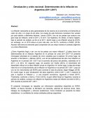 Devaluación y crisis nacional: Determinantes de la inflación en Argentina (2011-2017)