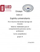 Habilidades para el comportamiento personal, social y profesional