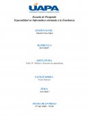 Cuadro Informativo con la definición, características y ejemplos de Recursos, Medios y Materiales