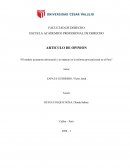 “El modelo acusatorio adversarial y su impacto en la reforma procesal penal en el Perú”