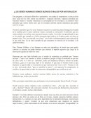 Los seres humanos somos buenos o malos por naturaleza