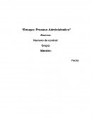 Ensayo del proceso administrativo