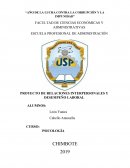 PROYECTO DE RELACIONES INTERPERSONALES Y DESEMPEÑO LABORAL