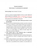 Taller de lectura: “La conformación de la modernidad”