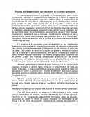 Grados y medidas principales que se cumplen en el apresto operacional