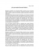 Porque estudiar economia política
