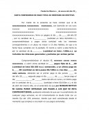 Carta Compromiso de Pago en Efectivo