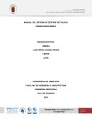 MANUAL DEL SISTEMA DE GESTION DE CALIDAD empresa NIMZAY