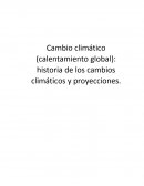 Cambio climático (calentamiento global): historia de los cambios climáticos y proyecciones