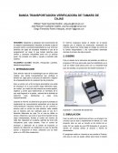 BANDA TRANSPORTADORA VERIFICADORA DE TAMAÑO DE CAJAS