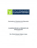 IMPORTANCIA DE LA PREGUNTA DE INVESTIGACIÓN