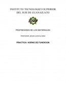 Practica Propiedades de los Materiales, Horno de Fundicion