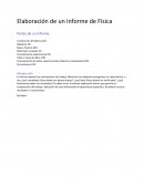 Elaboración de un Informe de Física