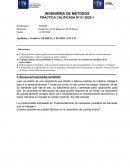 INGENIERÍA DE MÉTODOS. PRÁCTICA CALIFICADA Nº 01 2020-1