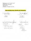 Divisiones de polinomios