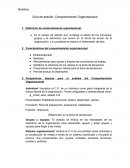 Guía de estudio Comportamiento Organizacional