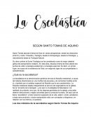 LA ESCOLASTICA SEGÚN SANTO TOMAS DE AQUINO