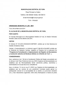 ORDENANZAS MUNICIPALES. Página 1