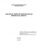 Análisis de tiempo en perforación en minería a rajo abierto