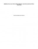 MEMORIA DE CALCULO PARA CONDUCTORES DE UNA INSTALACION ELECTRICA INDUSTRIAL