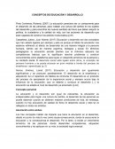 CONCEPTOS DE EDUCACIÓN Y DESARROLLO