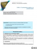 El pensamiento Analitico y la Autoobservacion