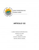 DERECHO LABORAL. ARTICULO 123