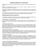 ELEMENTOS BÁSICOS DE LA REDACCIÓN - PROCESOS LECTORES
