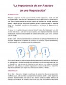 La importancia de ser asertivo en una negociación