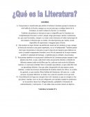 ¿Que es la literatura?