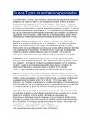 Prueba T para muestras independientes