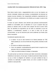 Una modesta proposicion. Página 1