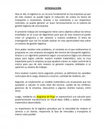 Intro algoritmos gestión logística. Página 1
