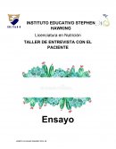 TALLER DE ENTREVISTA CON EL PACIENTE