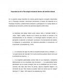 Importancia de la Psicología Industrial dentro del ámbito laboral