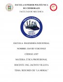 ÉTICA PROFESIONAL. LA MORAL