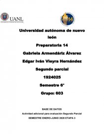 Orientacion pia ejemplo. BASE DE DATOS. Página 1