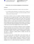 Introducción a las corrientes pedagógicas contemporáneas