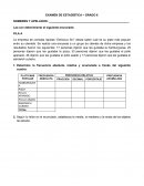 EXAMEN DE ESTADÍSTICA #2 - MEDIA - MEDIANA Y MODA