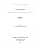 Métodos de trabajo, tiempos y su aplicación a la planificación y mejora continua
